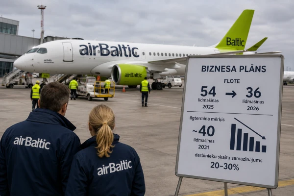 Профсоюз предупреждает о возможном сокращении сотрудников airBaltic из-за нового бизнес-плана