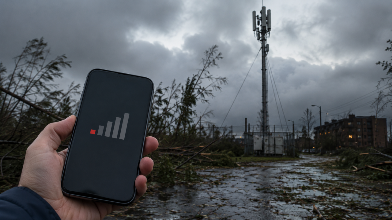 Шторм в Латвии вызвал перебои в мобильной связи у операторов LMT, Tele2 и Bite Latvija
