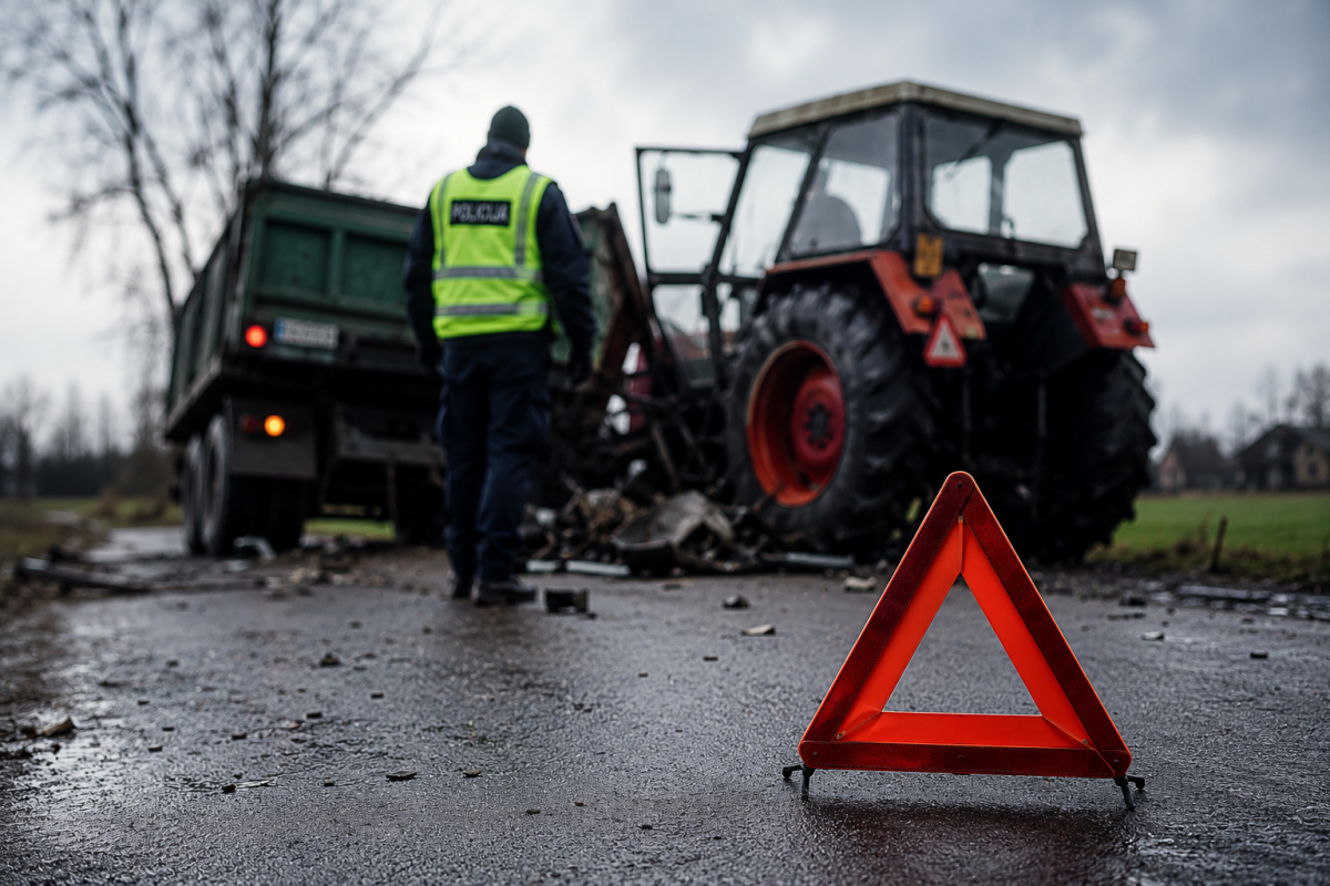 В ДТП с тракторами в Латвии погибли два человека