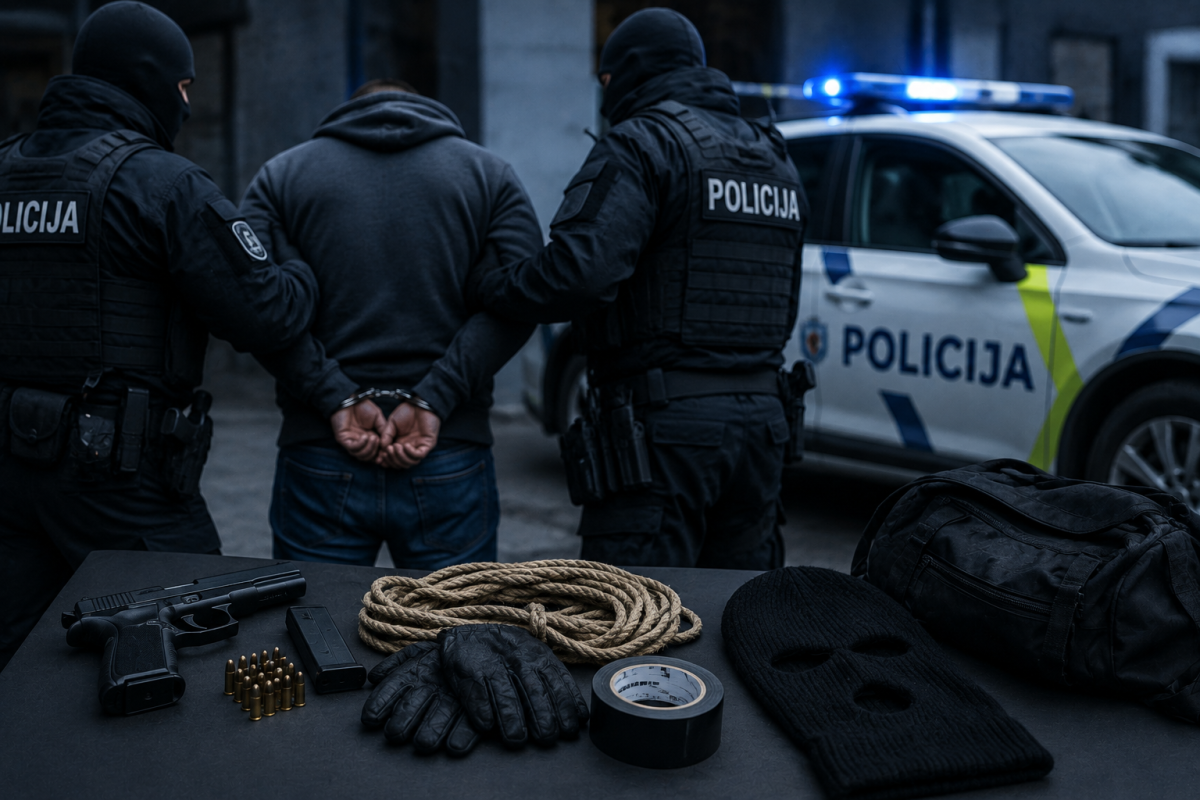 В Латвии задержан ранее судимый мужчина за подготовку захвата заложников для вымогательства денег