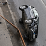 В Риге водитель арендованного Volkswagen перевернулся, находясь в состоянии алкогольного опьянения