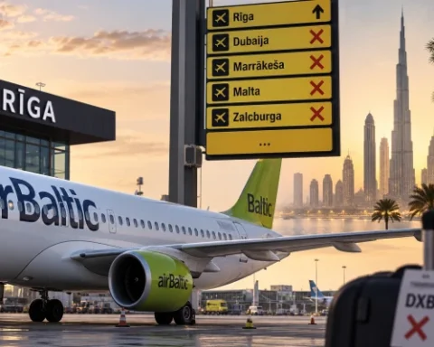 airBaltic сокращает полеты из Риги по 14 маршрутам, в том числе в Дубай