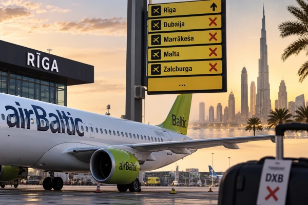 airBaltic сокращает полеты из Риги по 14 маршрутам, в том числе в Дубай