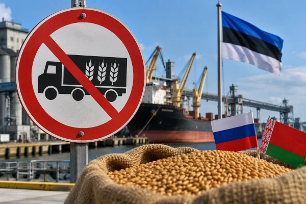 Эстония вводит запрет на транзит российского и белорусского зерна через свою территорию