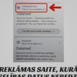 Фотография экрана с результатами поиска Datamed и выделенным подозрительным адресом сайта.