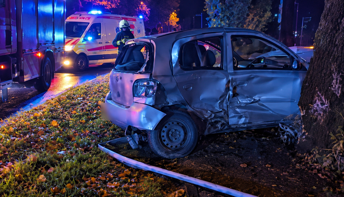 Водитель BMW с 2,28 промилле устроил ДТП в Риге, страховка автомобиля просрочена